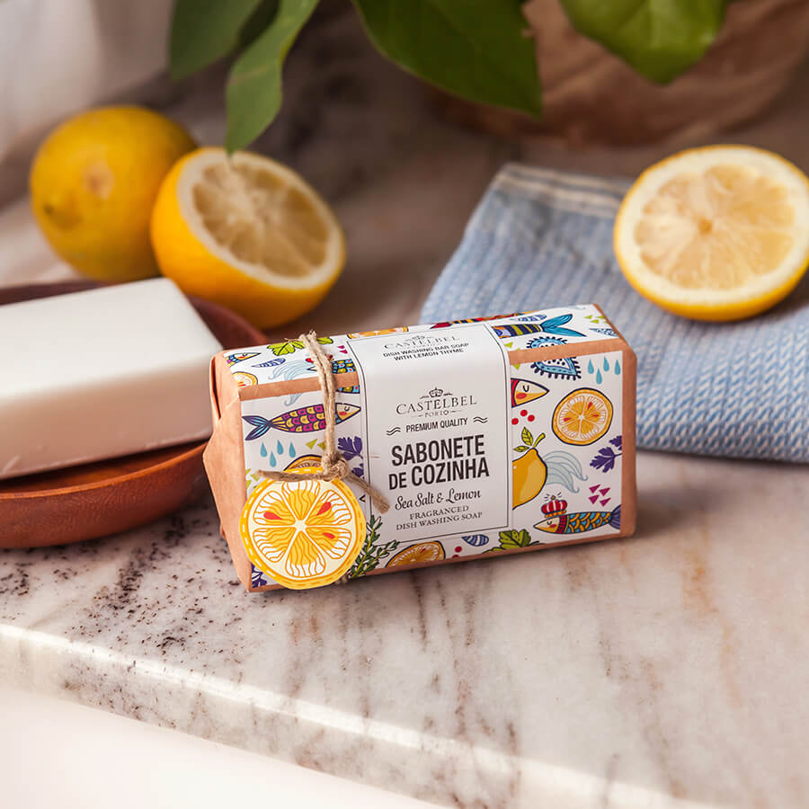 סט סבון כלים סרדין וסבוניית שעם Sea Salt & Lemon CASTELBEL