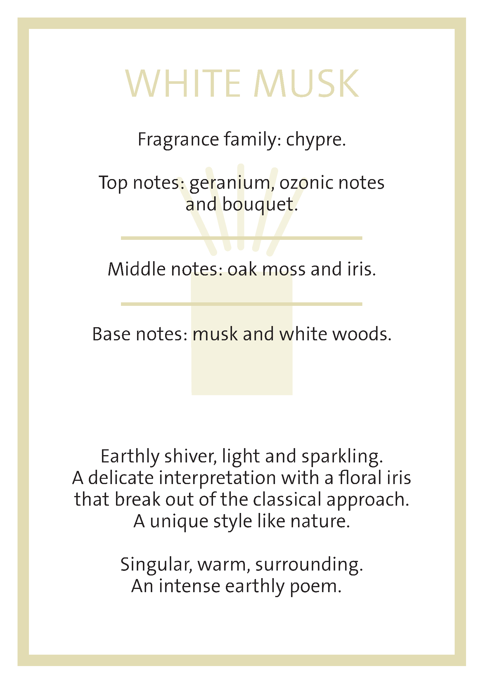 פירמידת הרכב הניחוח וויט מאסק לקרוס Fragrance Pyramid