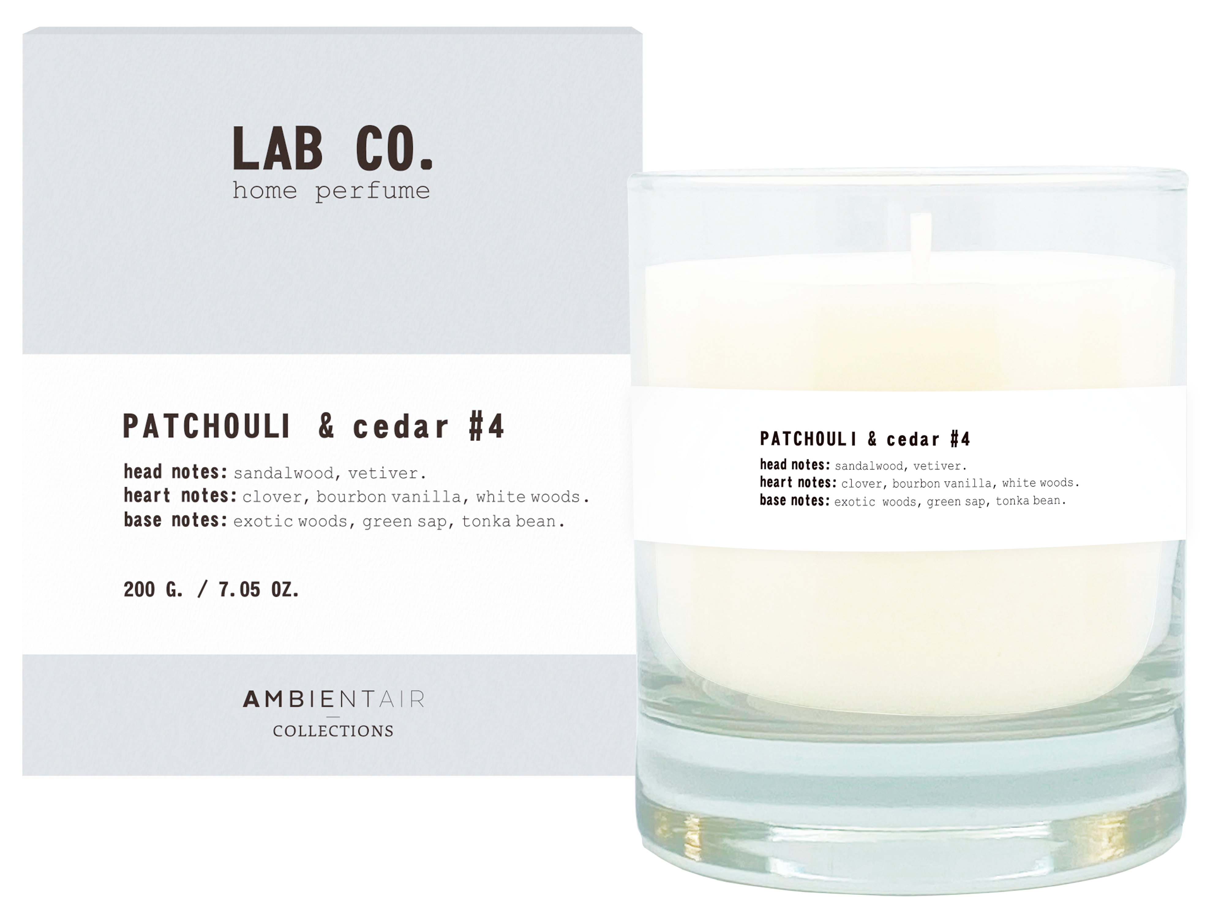 נר בניחוח Patchouli_Cedar מבית LAB CO