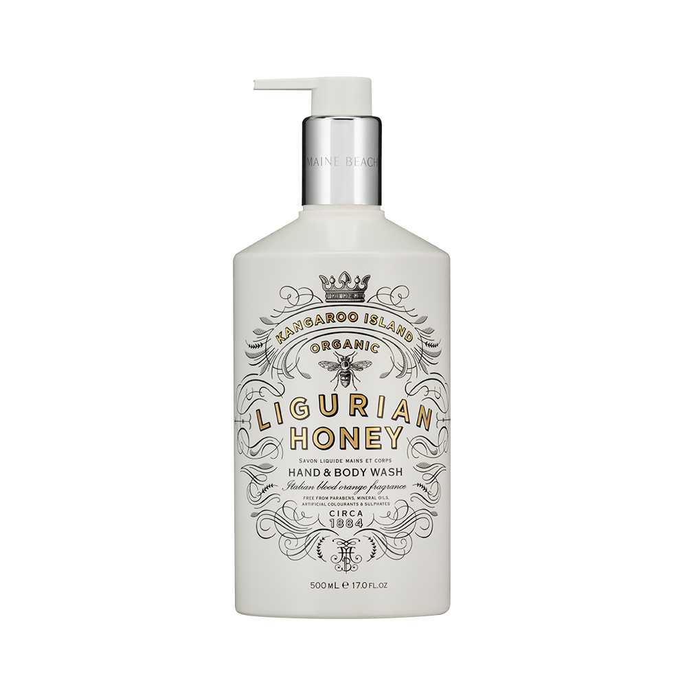 Maine Beach Organic Ligurian Honey סבון ידיים וגוף
