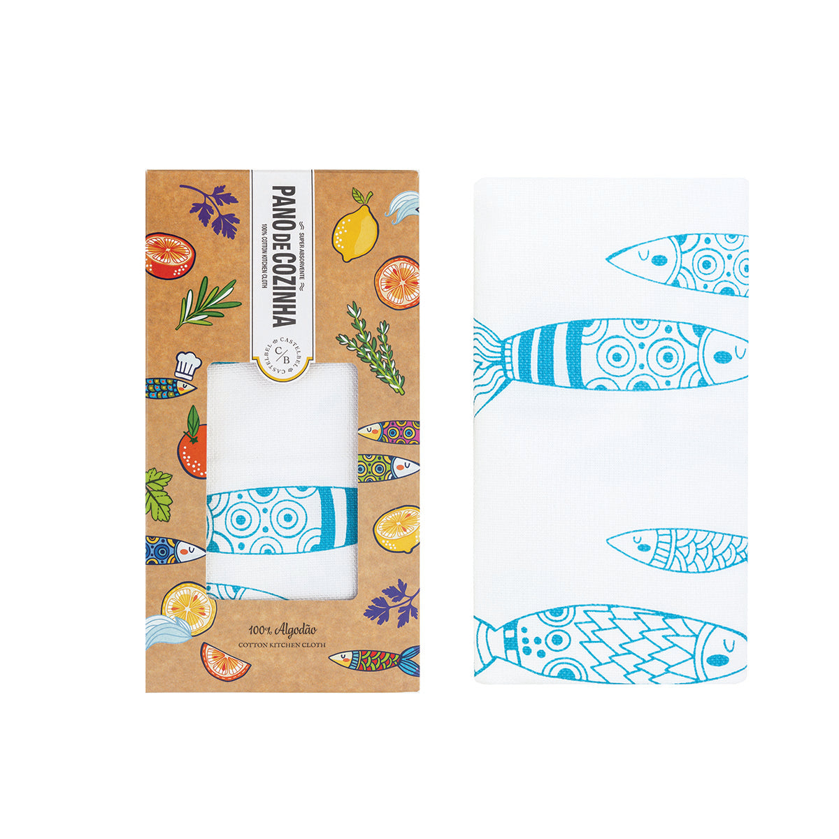 סרדיניםמגבת סדין מבית קסטלבל בעיטור