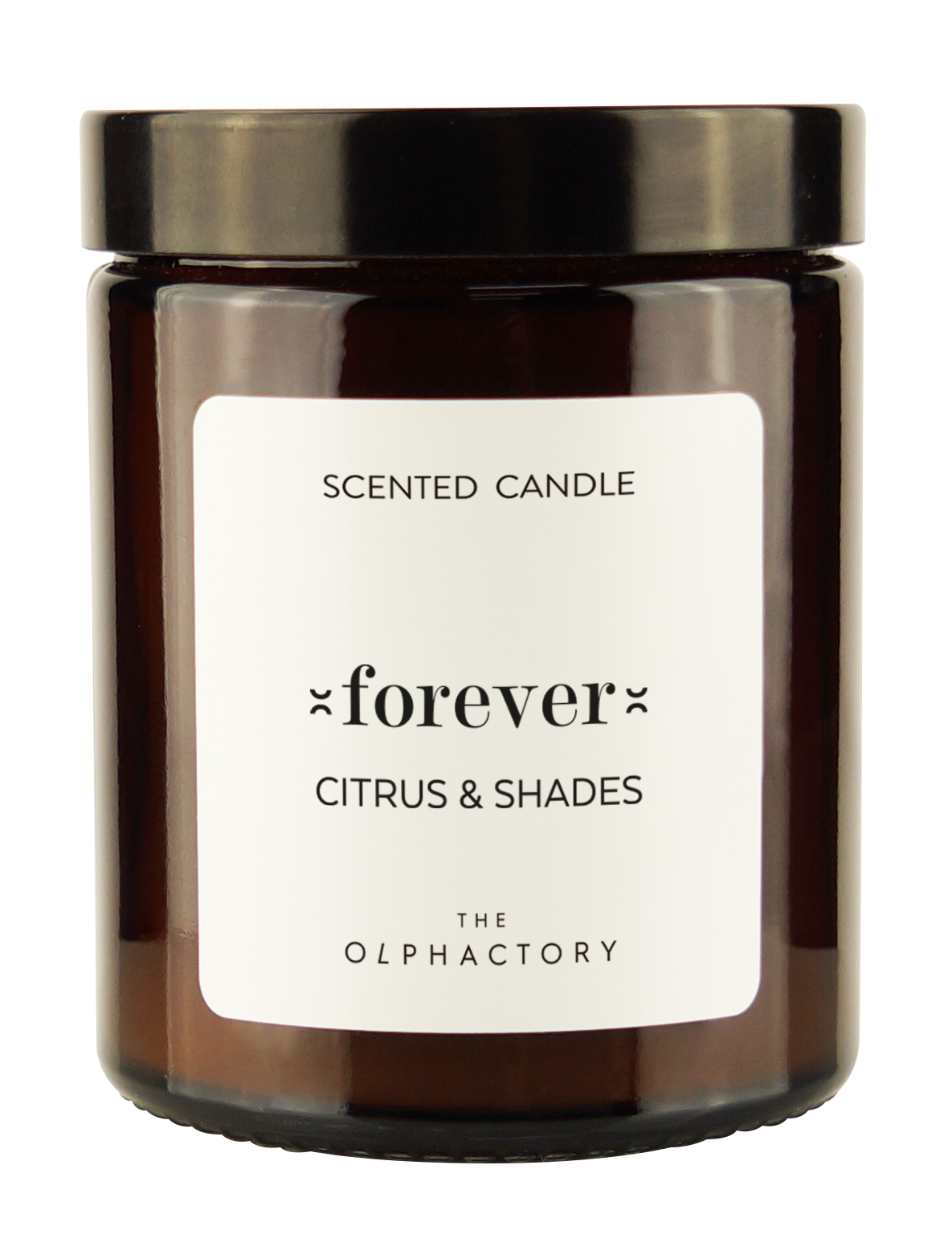 נר סויה THE OLPHACTORY FOREVER CITRUS & SHADES בצנצנת ענבר