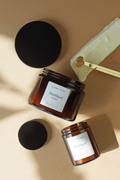 נר סויה שתי להבות בצנצנת ענבר “Better Half” THE OLPHACTORY