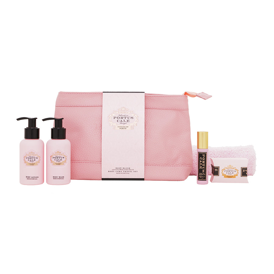 תיק נסיעות יוקרתי +מוצרים Portus Cale -Rose Blush