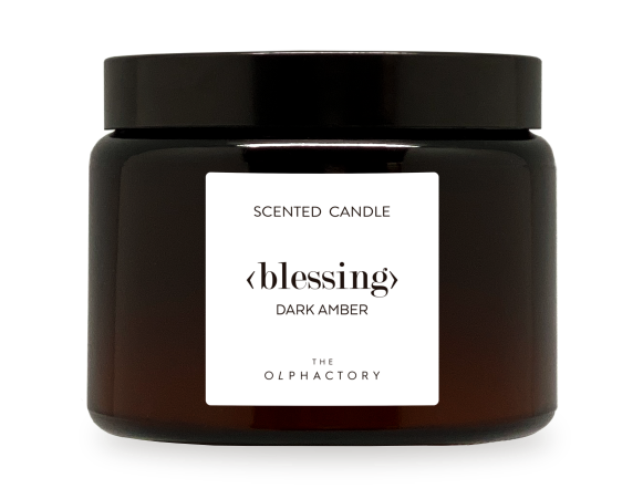 נר סויה שתי להבות בצנצנת ענבר <Blessing> THE OLPHACTORY