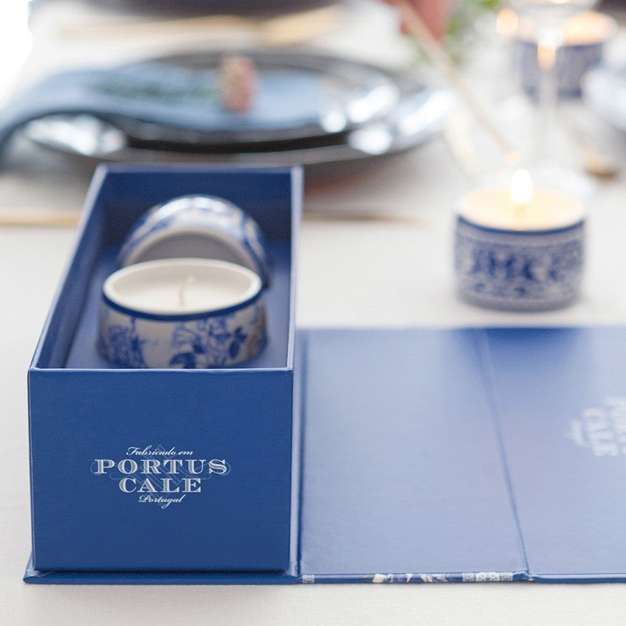 מארז 3 נרות שולחן Portus-Cale Gold&Blue