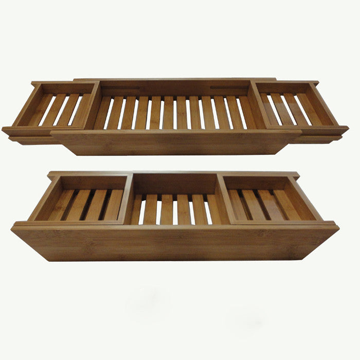 מגש אמבט 100% במבוק טלסקופי