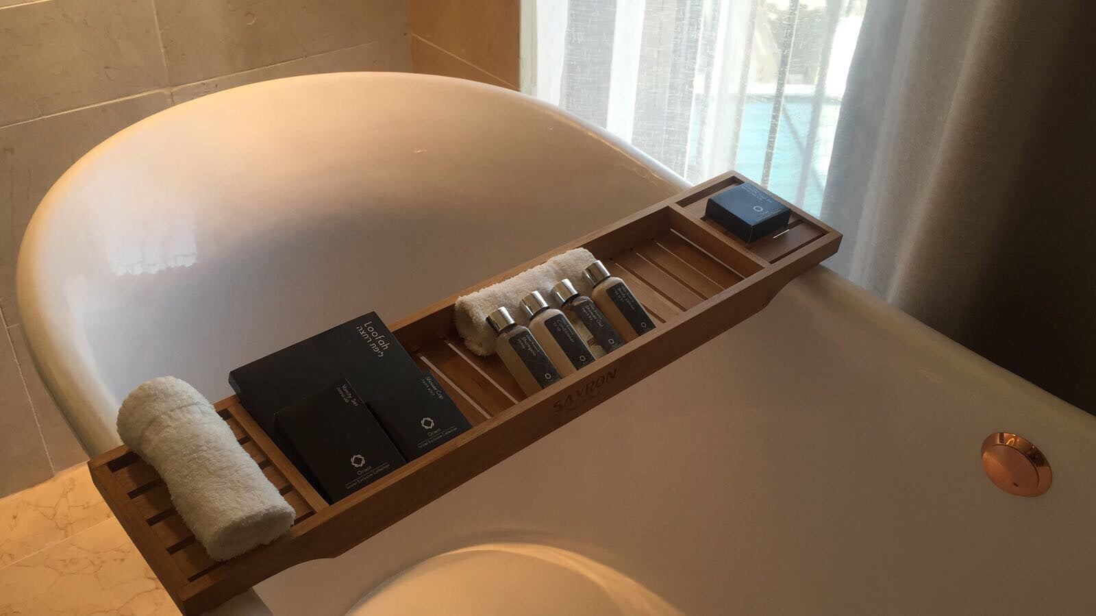 מגש אמבט 100% במבוק לינארי צר