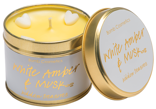 White Amber & Musk נר פחית