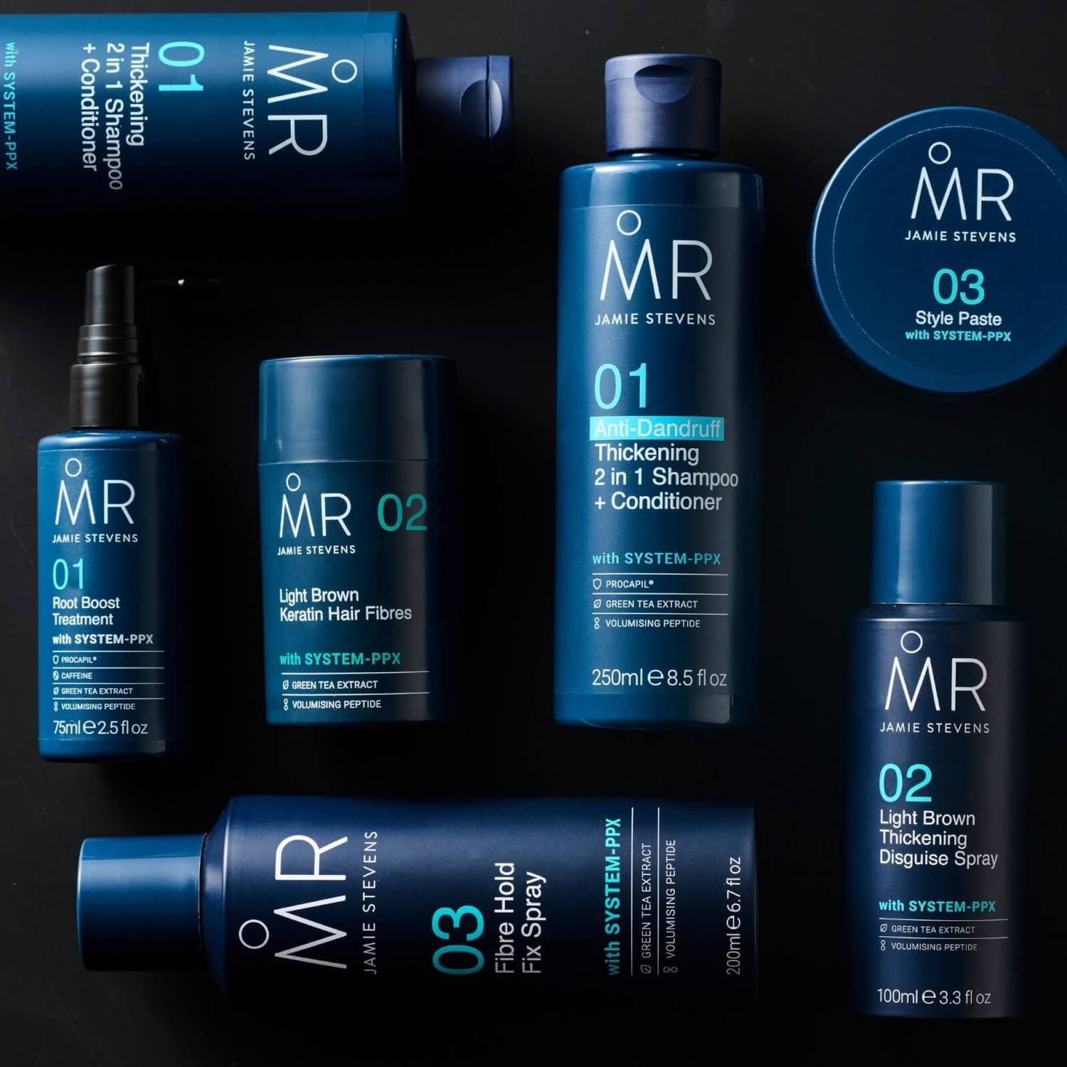 MR. Keratin Hair Fibres סיבי קֶרָאטִין הבונים באופן מידי נפח לשיער דק או דליל