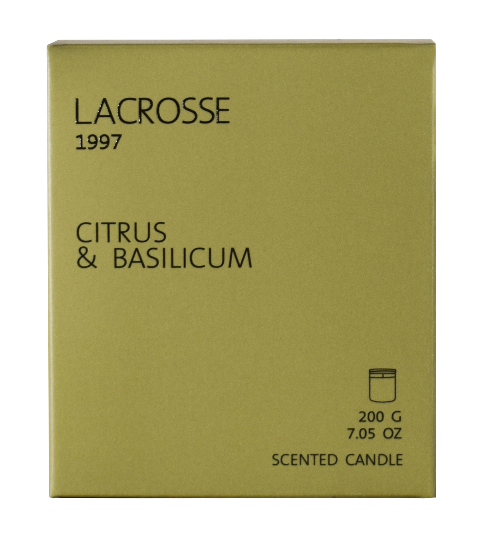 נר ארומטי LACROSSE Citrus & Basilicum 200 גרם