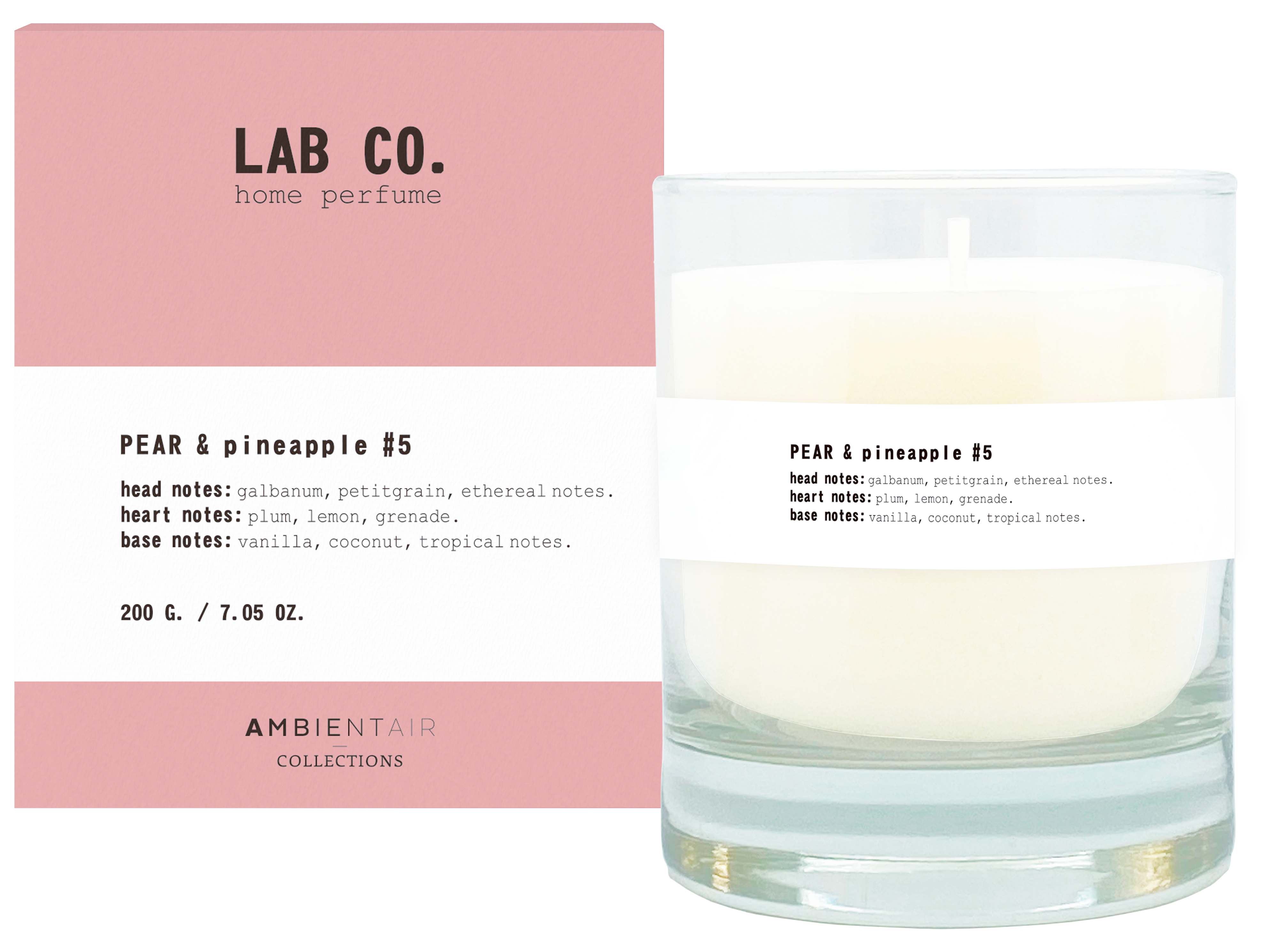 נר בניחוח Pear & Pineapple #5 מבית LAB CO