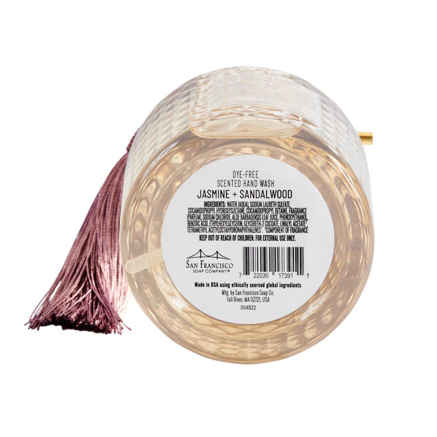 San Francisco Soap Company - Botanical Tassel Hand Soap Jasmine & Sandalwood label