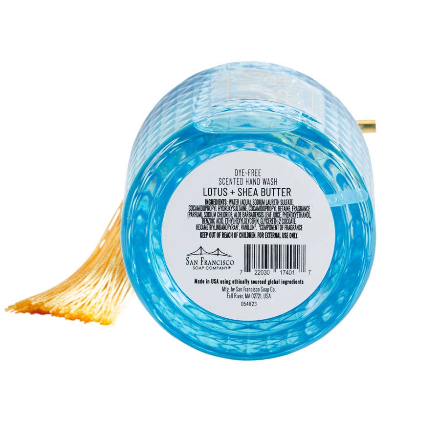 San Francisco Soap Company - Botanical Tassel Hand Soap Lotus & Shea Butter תווית