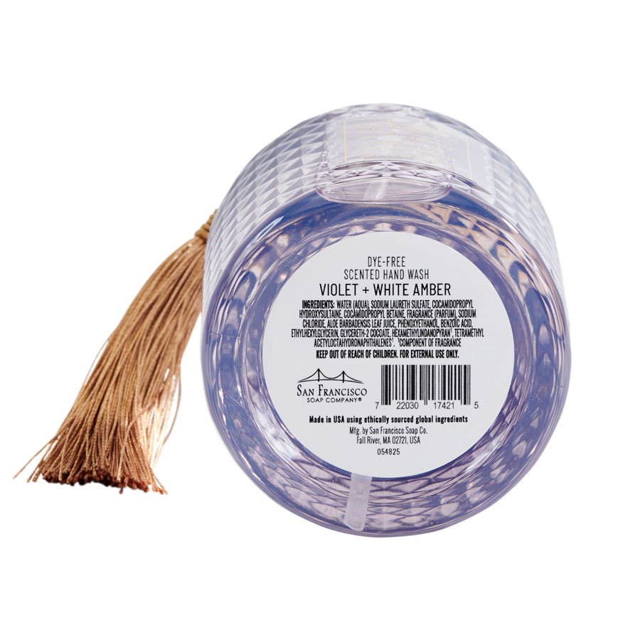 San Francisco Soap Company - Botanical Tassel Hand Soap Violet & White Amber label