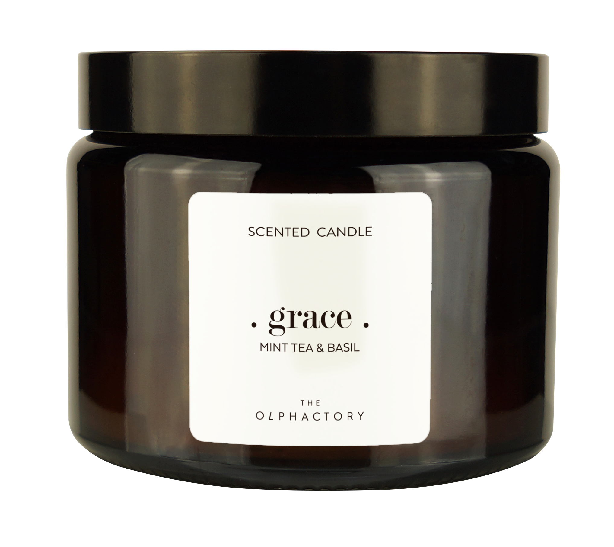 The Olphactory Jar candle 360gr GraceMintTea and Basil