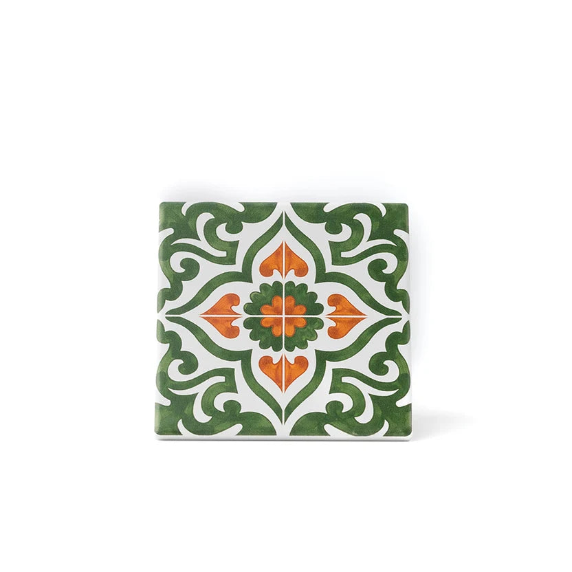 אריח דקורטיבי ירוק מקולקציית Azulejos de Portugal - תחתית לכוסות, מפיצים ונרות