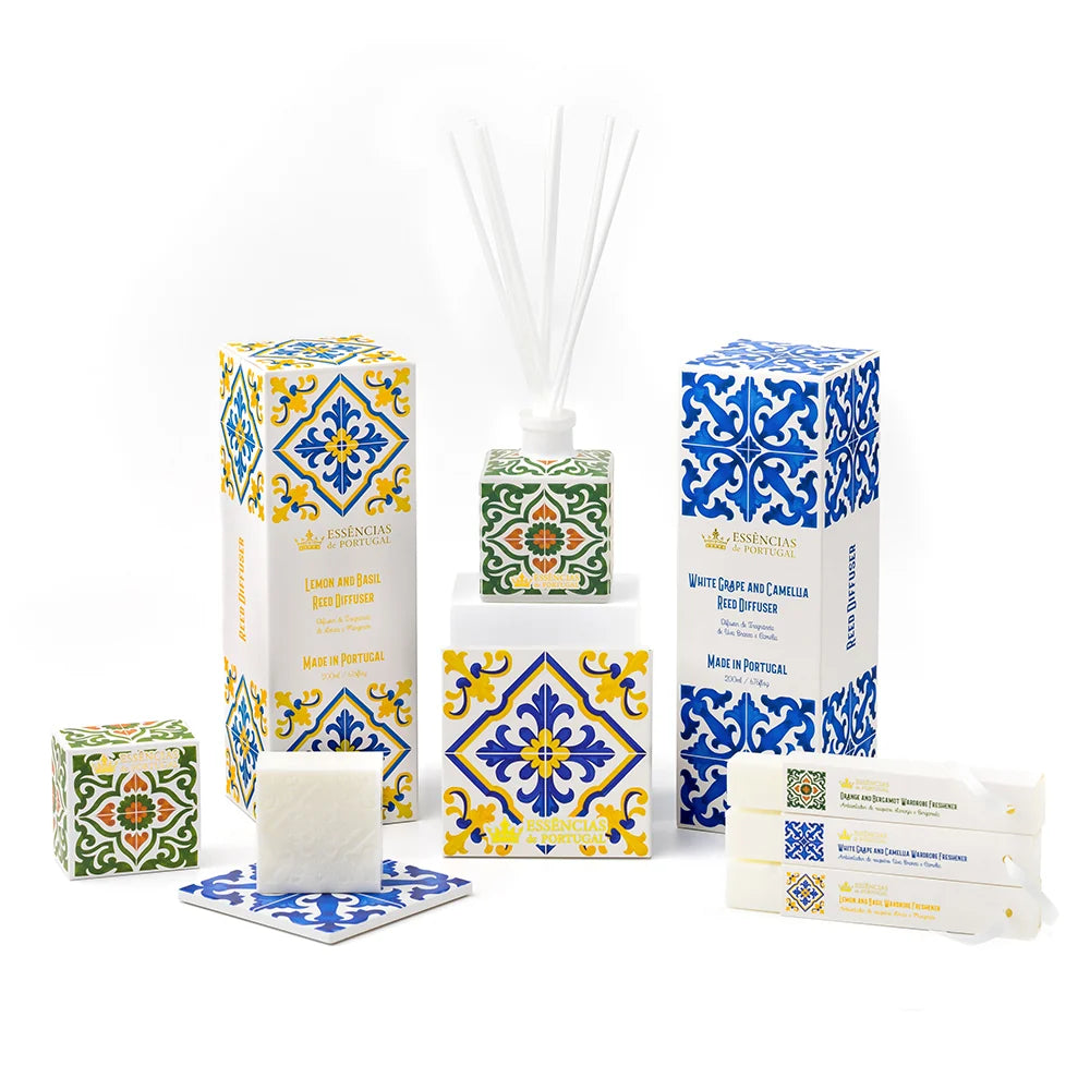 ריח דקורטיבי מקולקציית Azulejos de Portugal - תחתית לכוסות, מפיצי ומבשמים
