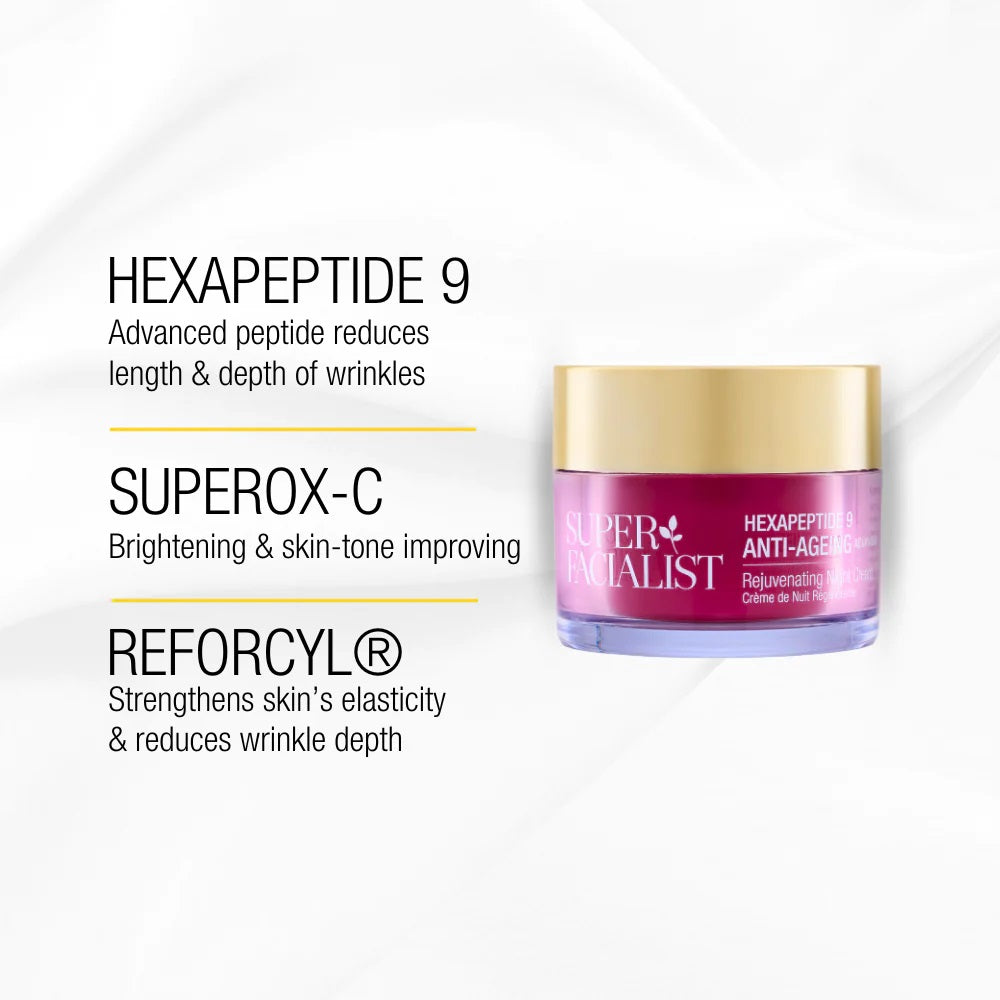 super-facialist-hexapeptide-9-night-cream-קרם לילה אנטי אייג'ינג רשימת רכיבים