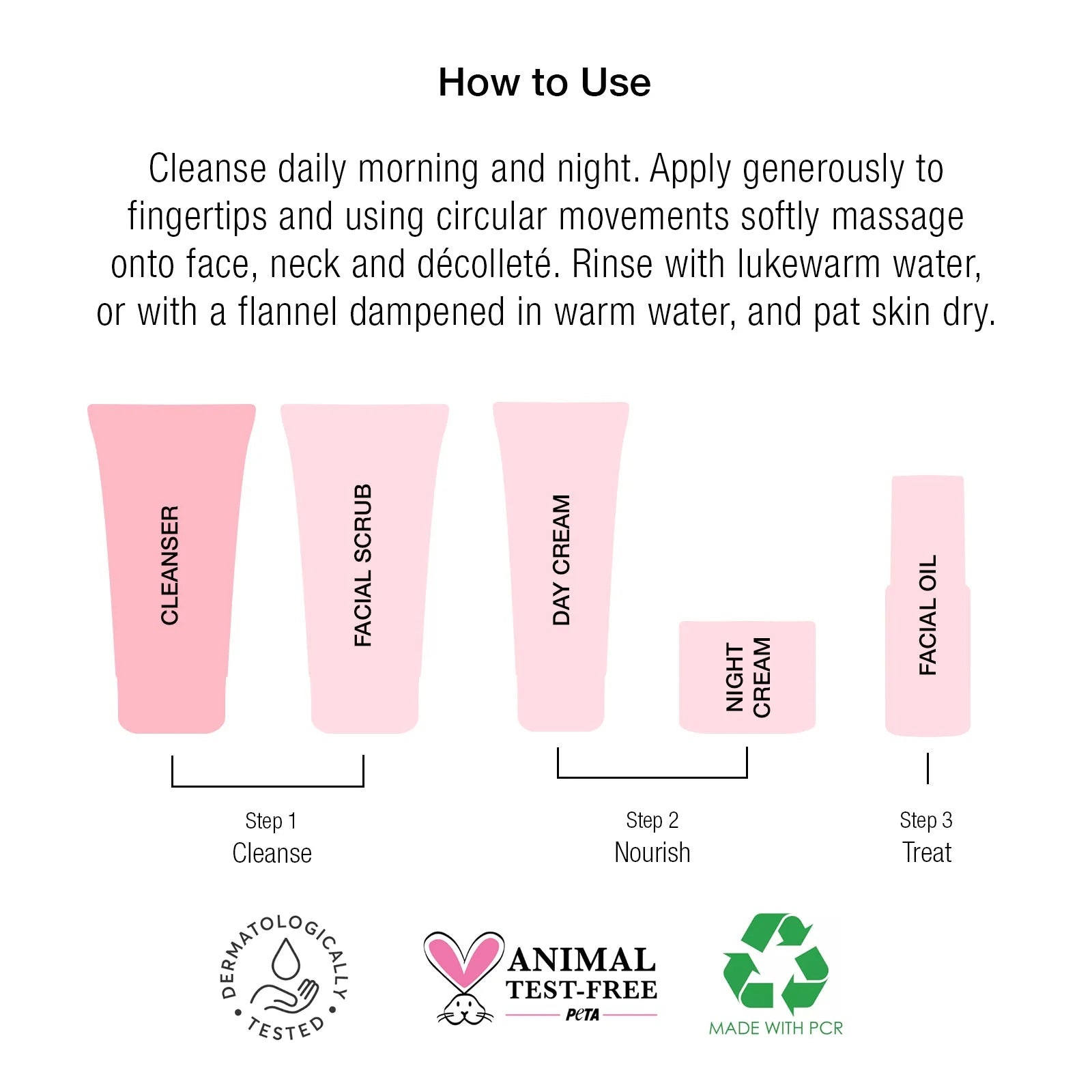 super-facialist-rosehip-face-cream-cleanser-how-to-use-תחליב לניקוי הפנים הנחיות שימוש