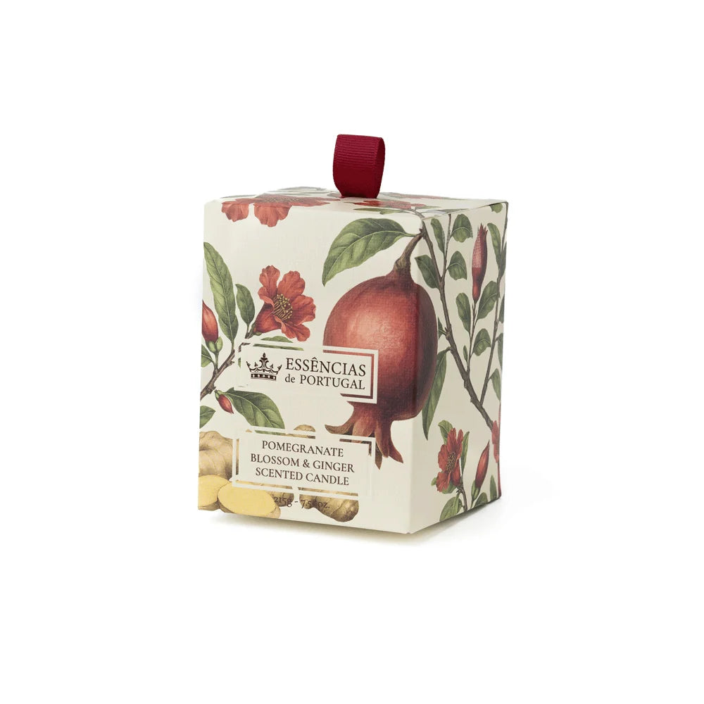 Essências de Portugal נר ארומטי עם פתיל עץ - Pomegranate Blossom & Ginger
