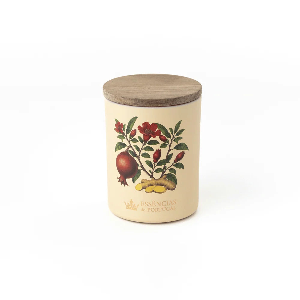 Essências de Portugal נר ארומטי עם פתיל עץ - Pomegranate Blossom & Ginger