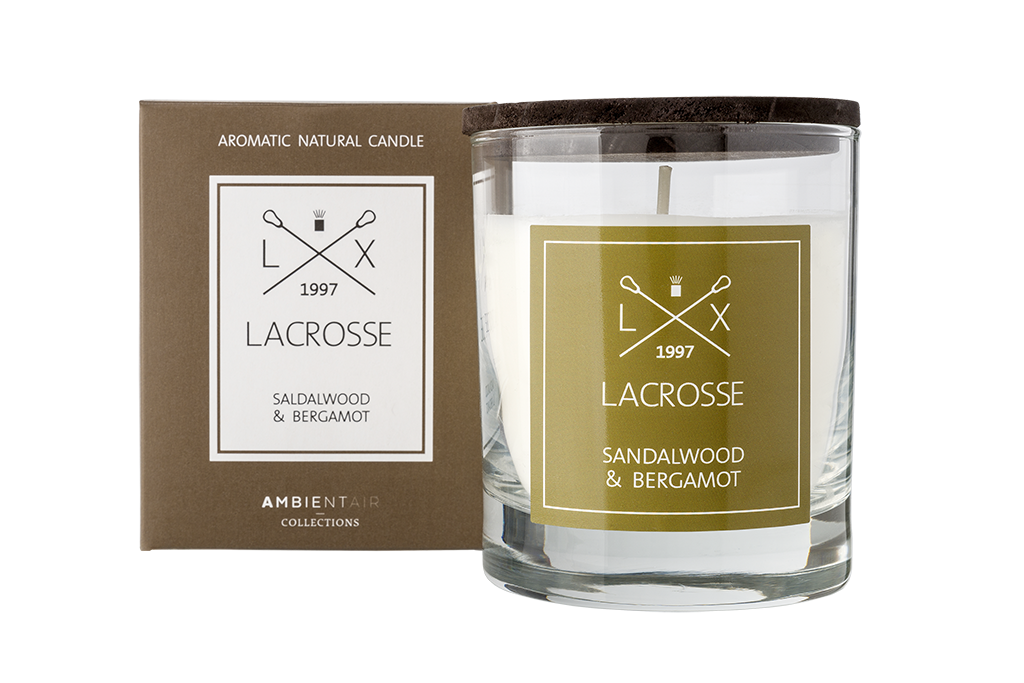 נר 40+ שעות LACROSSE Sandalwood & Bergamot