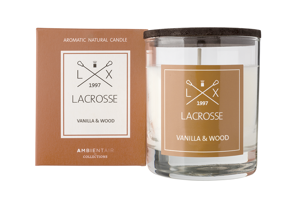 נר 40+ שעות LACROSSE Vanilla & Wood