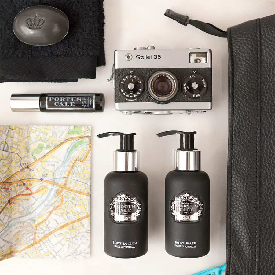 תיק נסיעות יוקרתי + מוצרים Portus Cale Black Edition